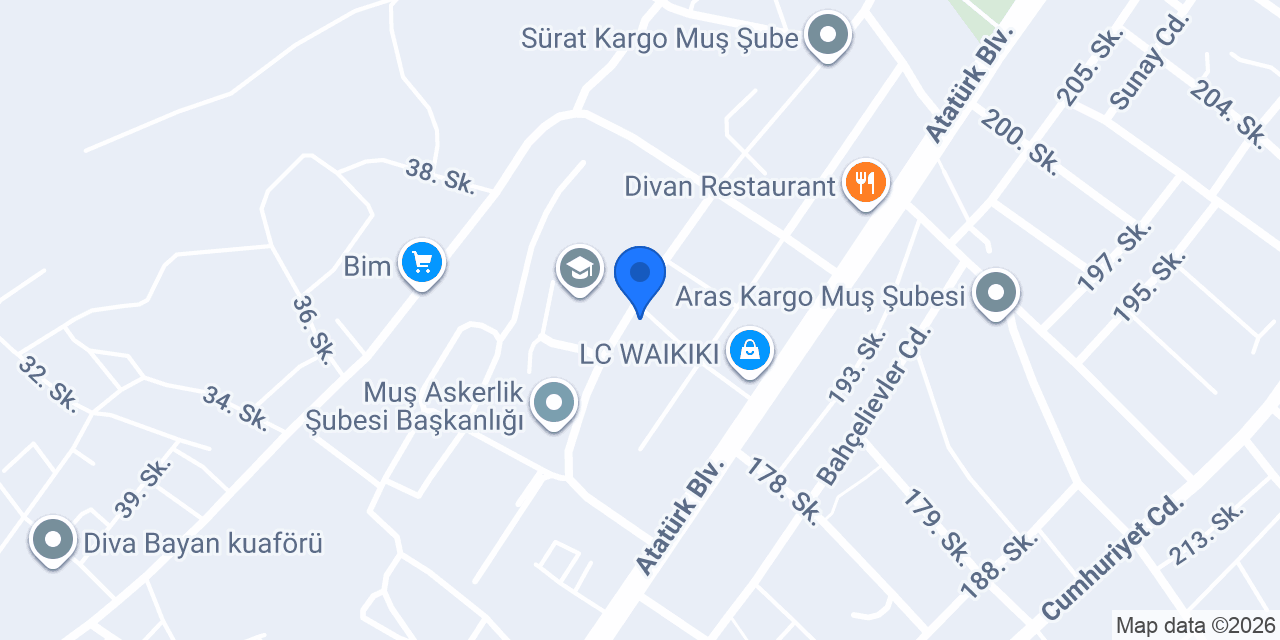 Dentamuş diş polikliniği konumu
