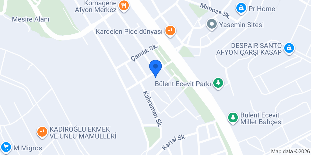 Akbuğa Yangın Söndürme Sistemleri Afyon konumu