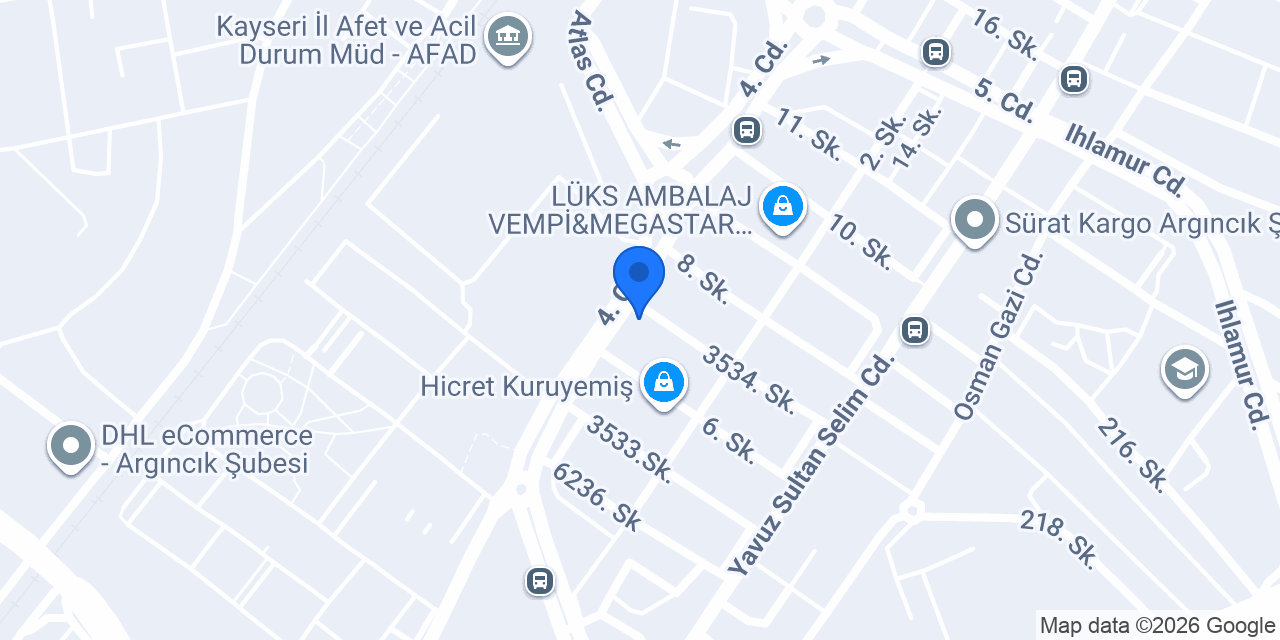 Öz salkım Ambalaj E.D.T konumu