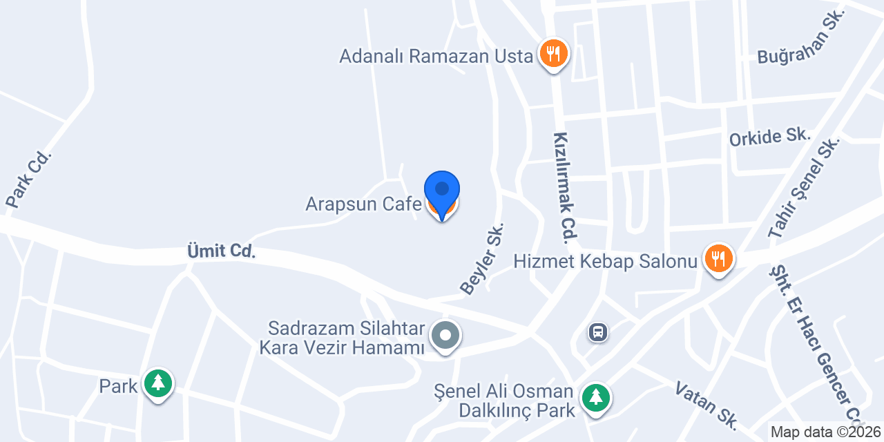 Arapsun Cafe konumu
