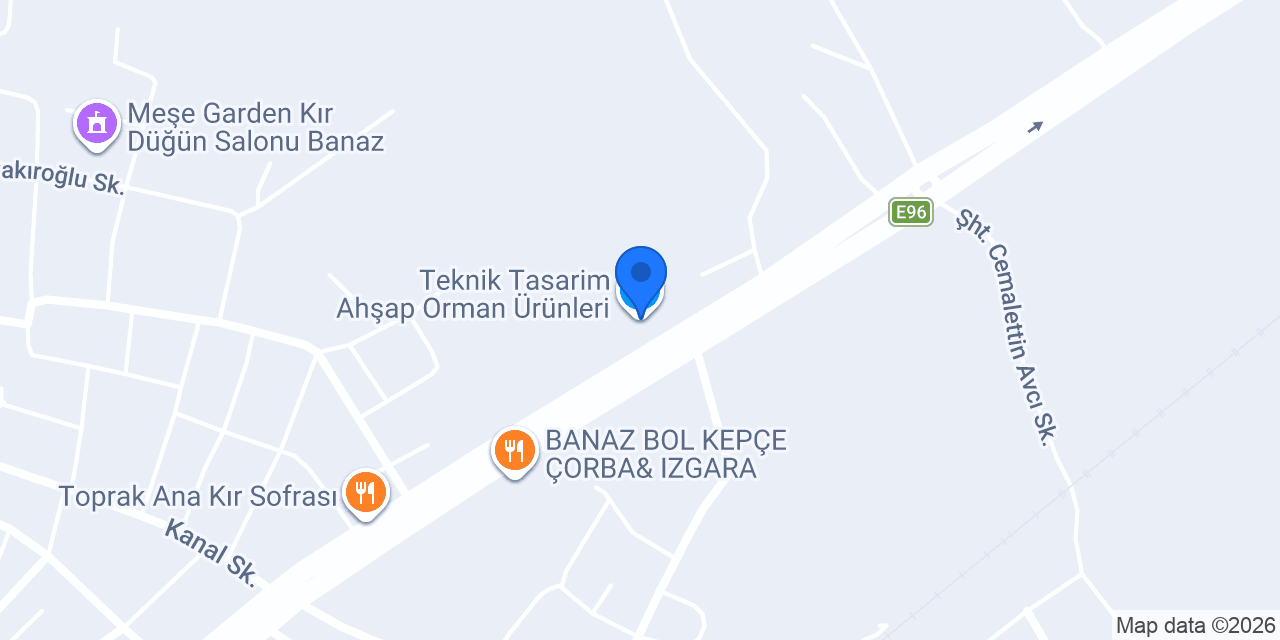 Teknik Tasarim Ahşap Orman Ürünleri konumu