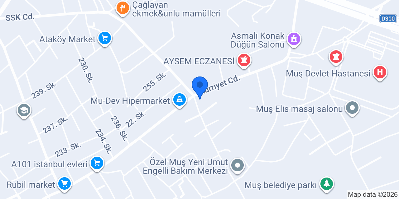 MUŞ AKP İL BAŞKANLIĞI konumu