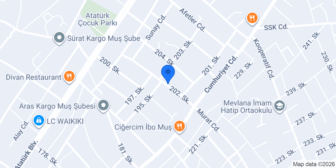 Miraç Duşakabin konumu