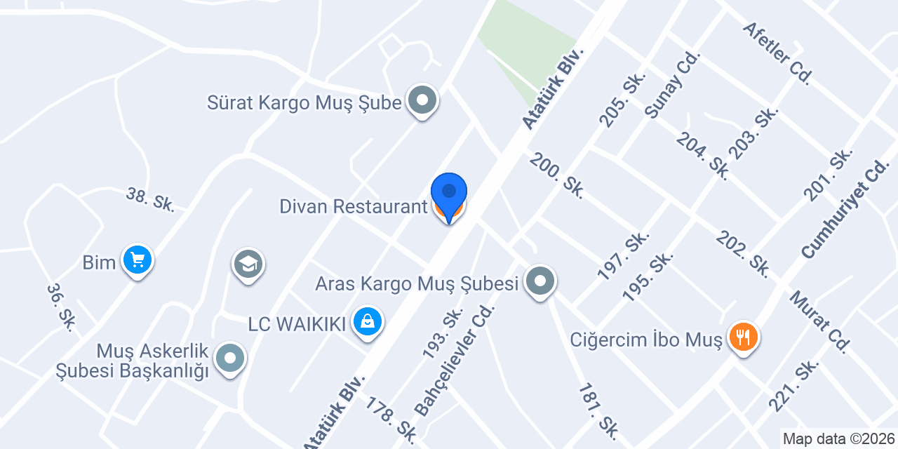Divan Restaurant konumu
