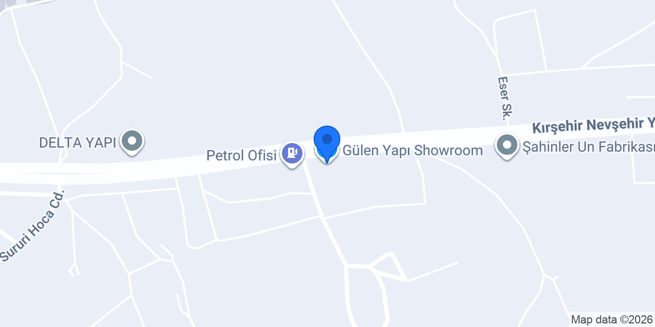 Gülen Yapı Showroom konumu