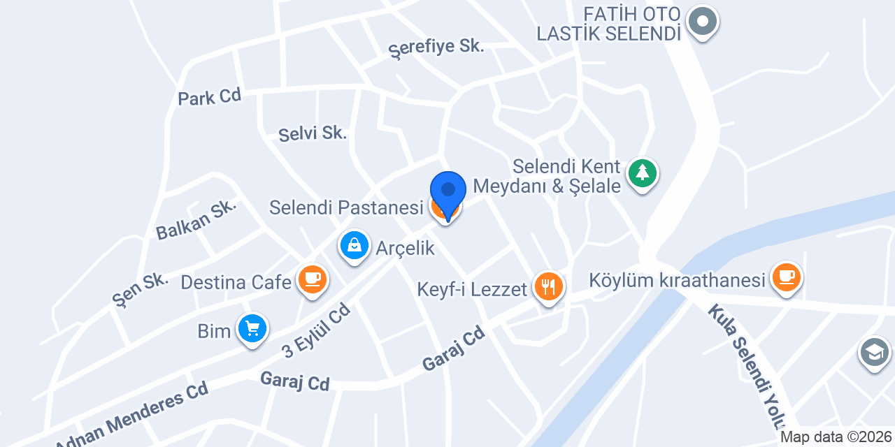Selendi Pastanesi konumu