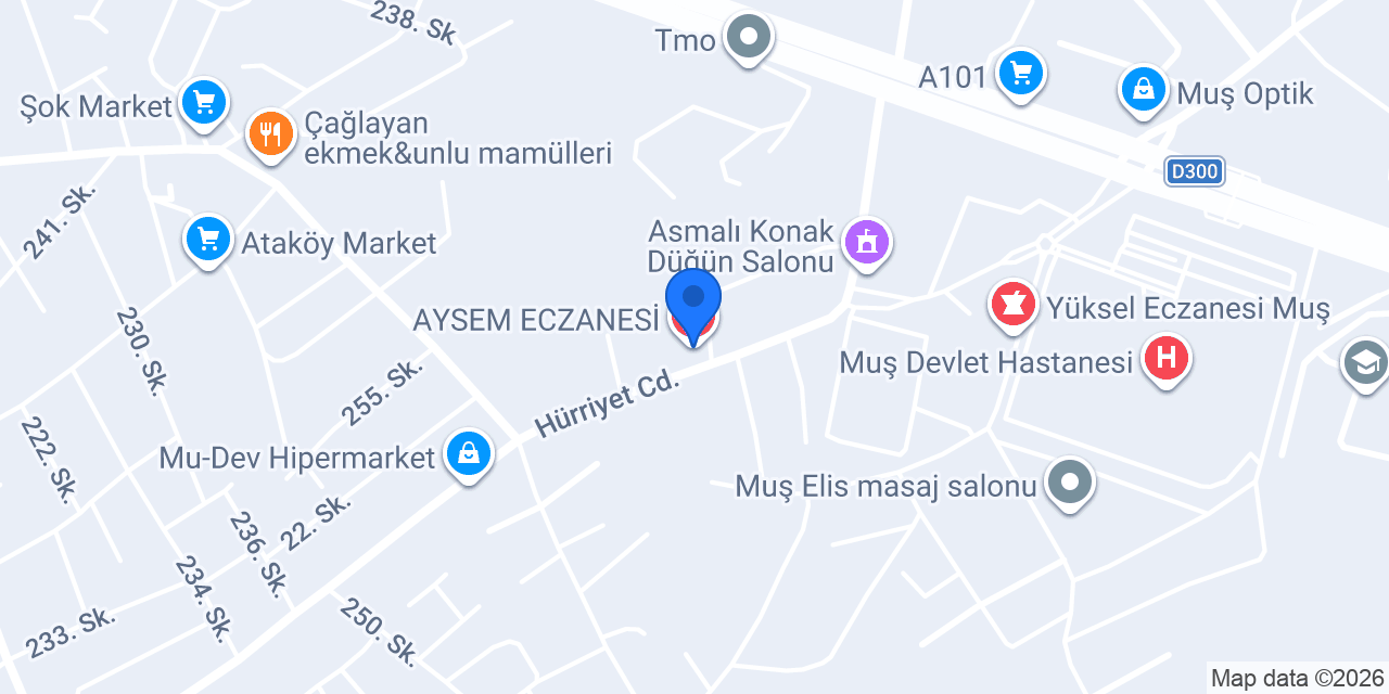 AYSEM ECZANESİ konumu