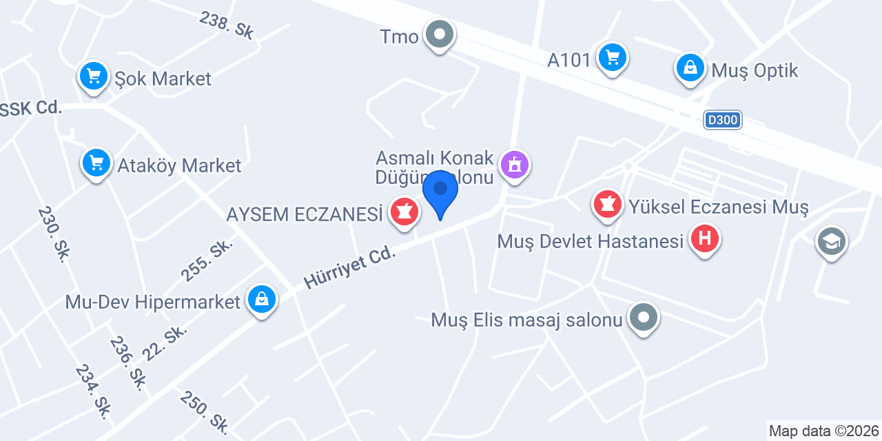 Yeni Yaşam Eczanesi konumu