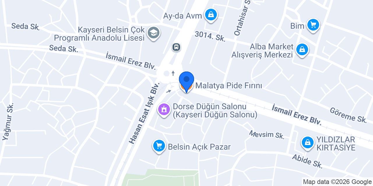 Malatya Pide Fırını konumu