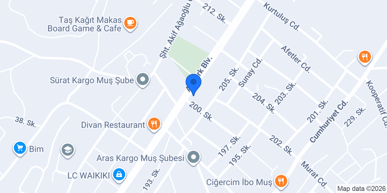 Elit Diş Kliniği Muş konumu