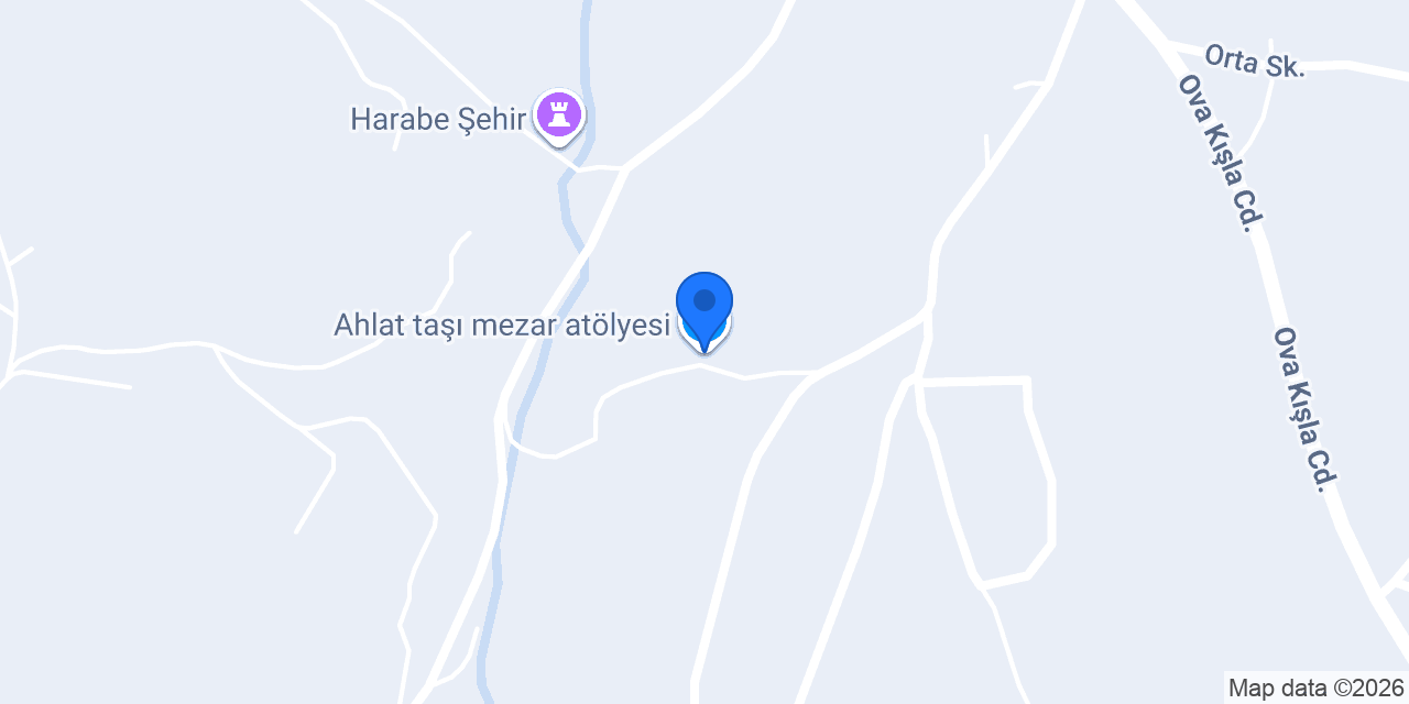Ahlat taşı mezar atölyesi konumu