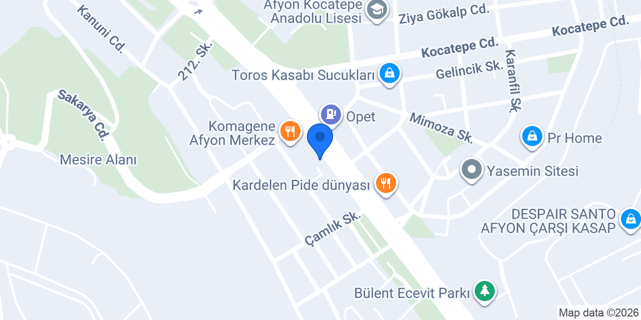 ÇİĞKÖFTE YERİ AFYON konumu