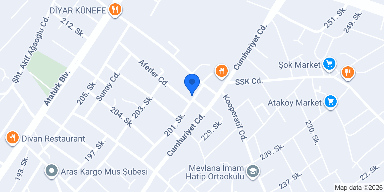 Beyaz Servis konumu