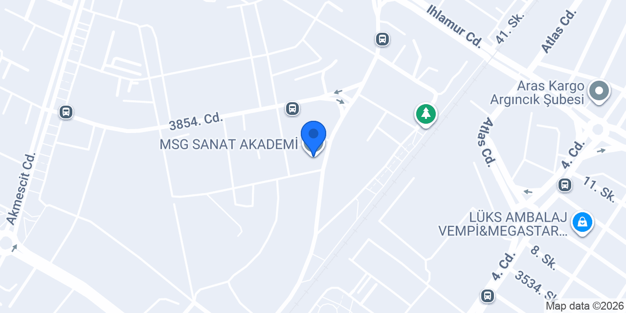 MSG SANAT AKADEMİ konumu