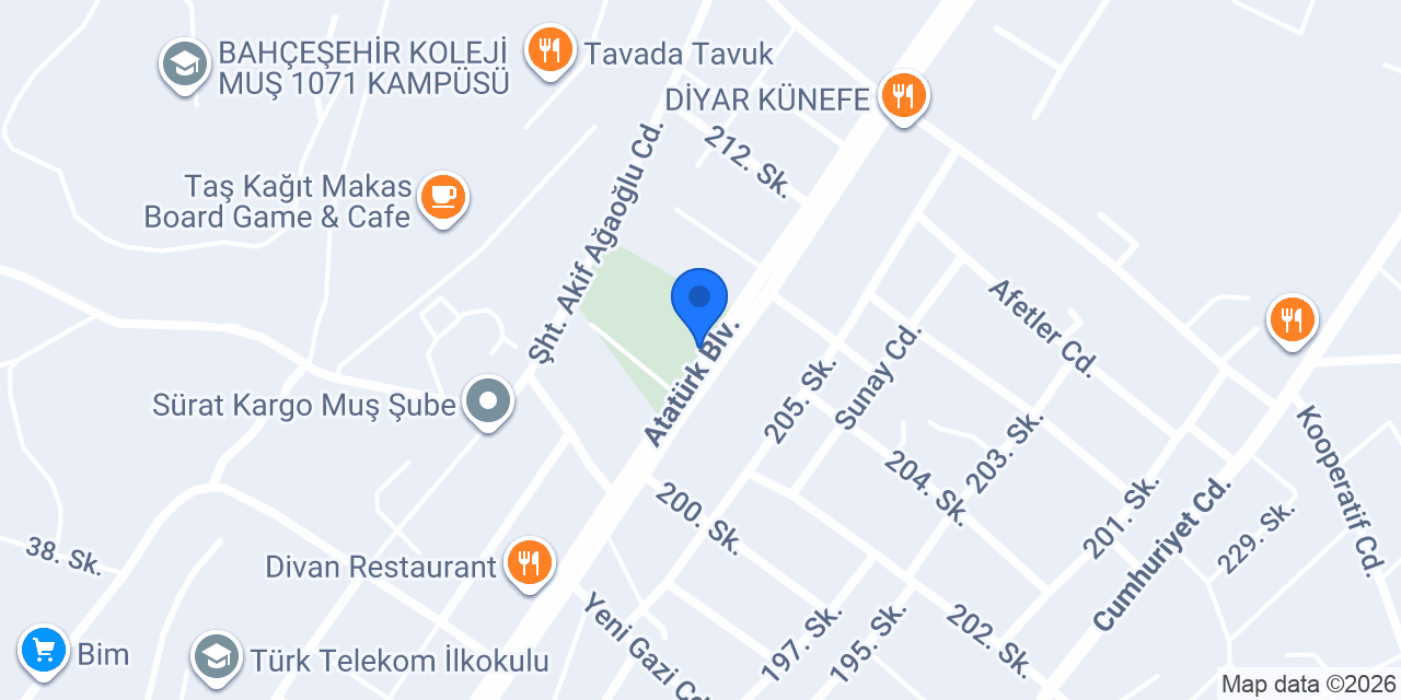 Muş Vergi Dairesi konumu