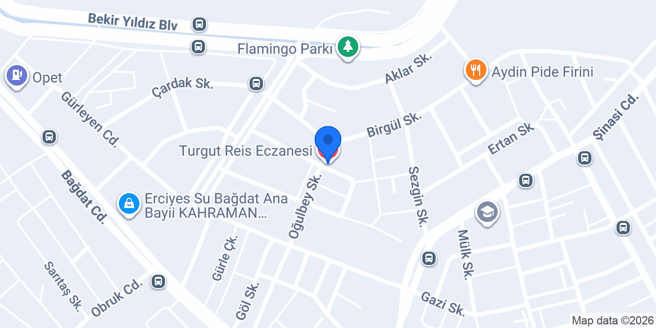 Turgut Reis Eczanesi konumu