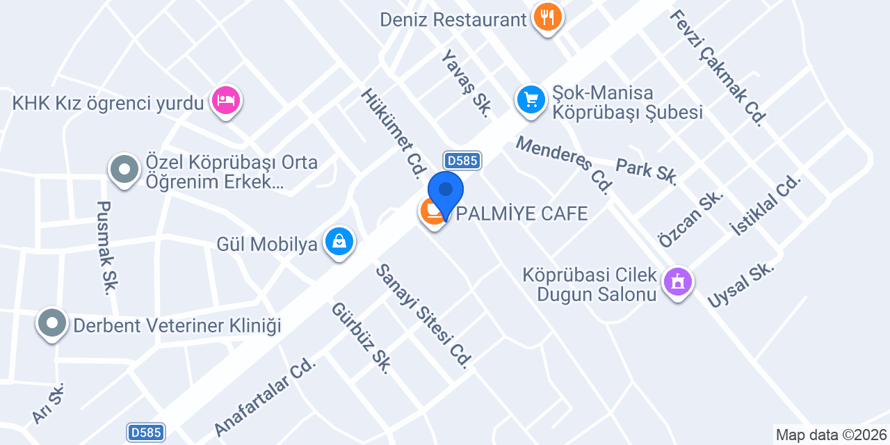 PALMİYE CAFE konumu