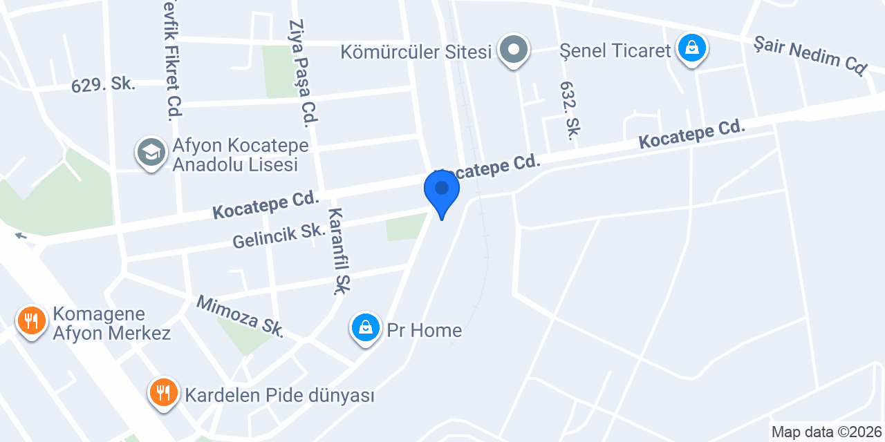 Afyon Emlak Ofisi konumu
