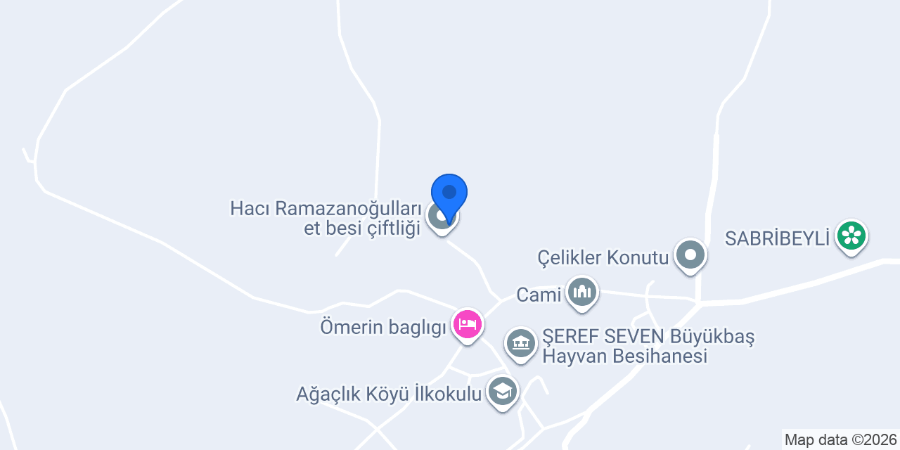 Hacı Ramazanoğulları et besi çiftliği konumu
