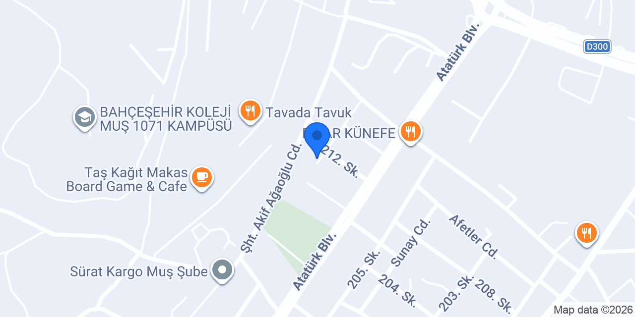 Muş Chicken Chef konumu