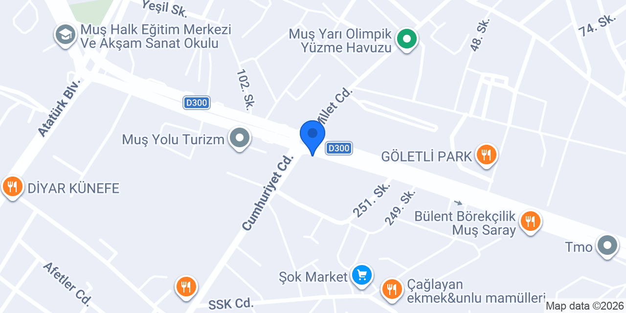 Muş Doğu Sigorta konumu
