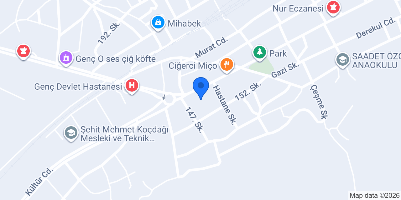PAPİRÜS GENÇ KIRTASİYE konumu