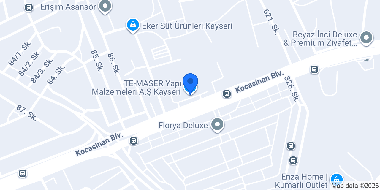 TE-MASER Yapı Malzemeleri A.Ş Kayseri konumu