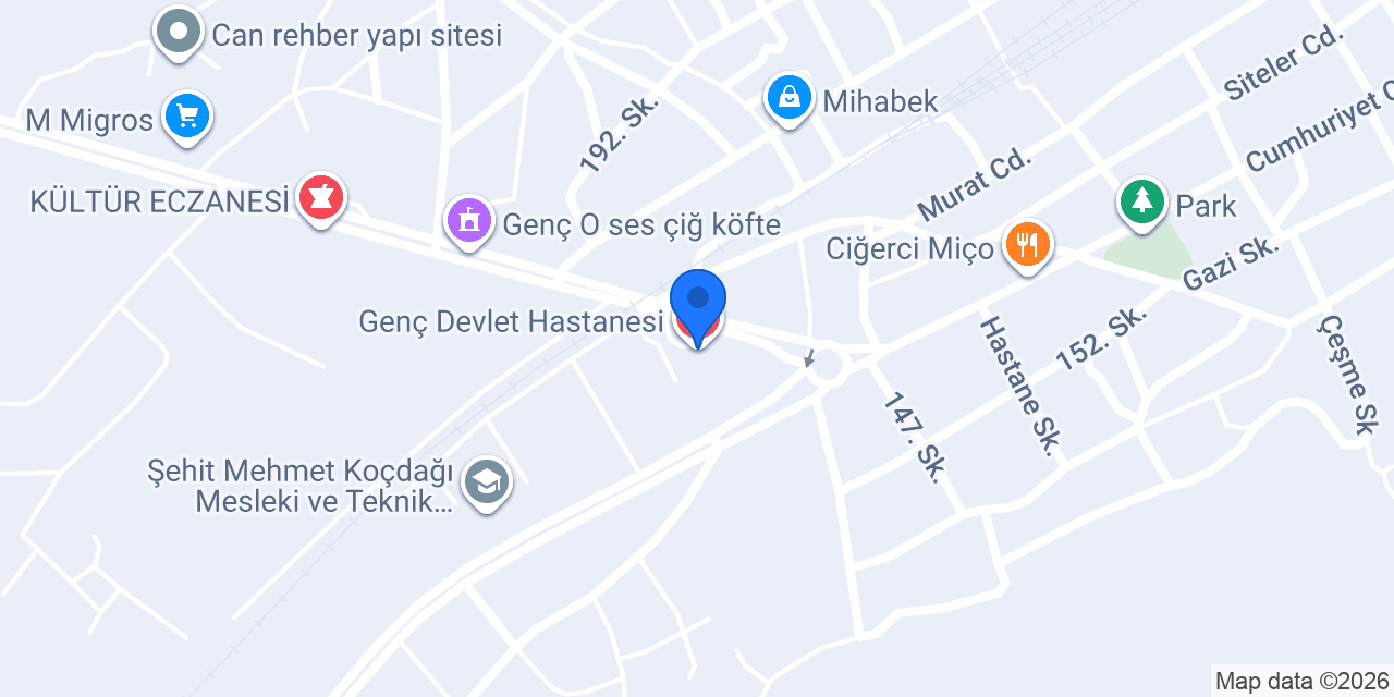 Genç Devlet Hastanesi konumu