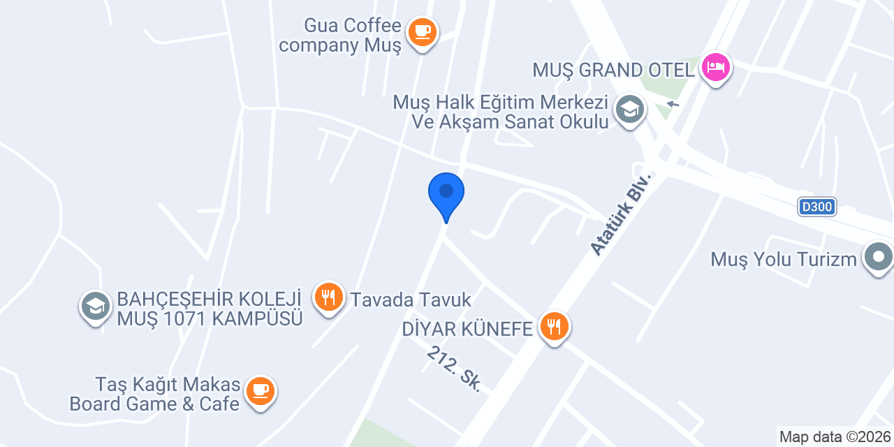 Muş Taksi konumu