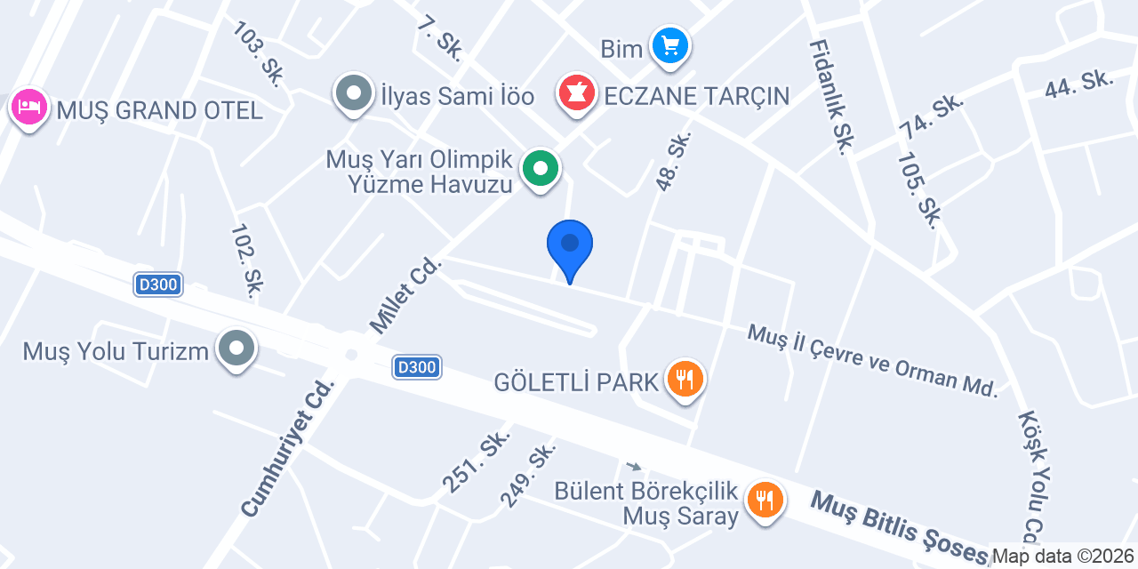 muş taksi konumu