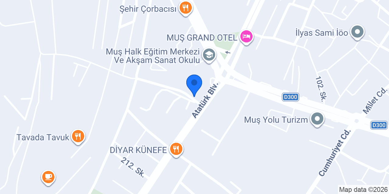 MADO Muş Merkez konumu