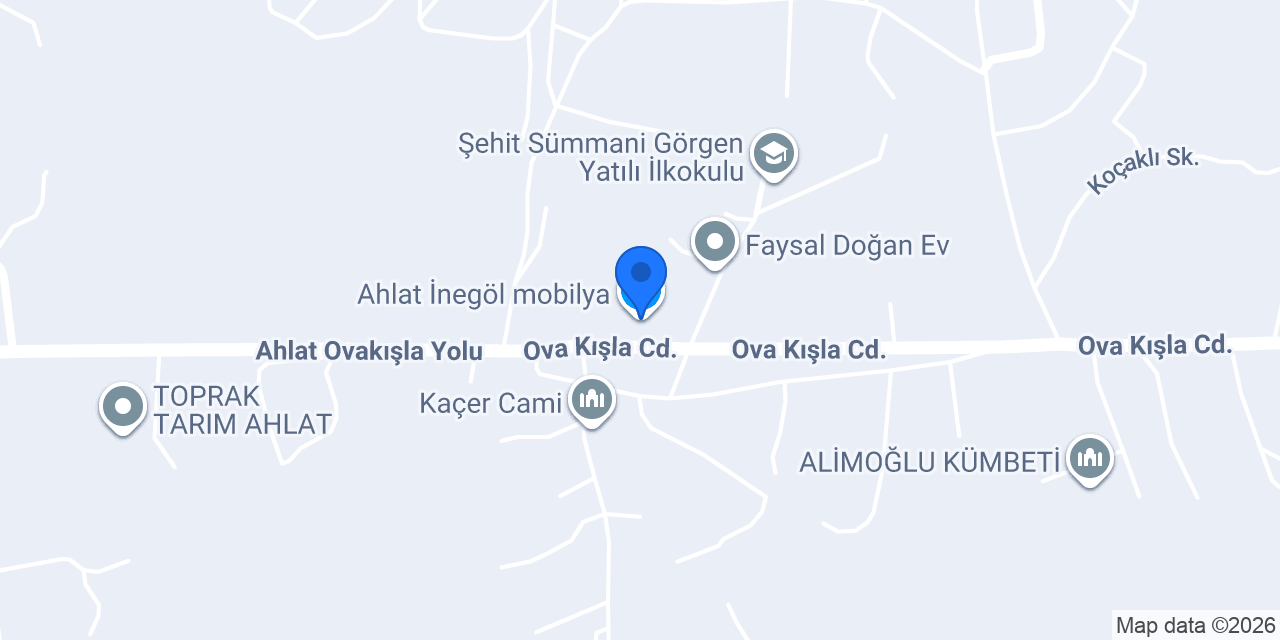 Ahlat İnegöl mobilya konumu