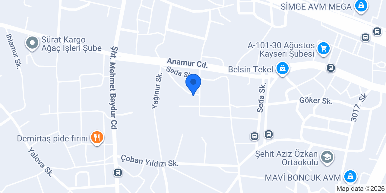 Özlem dir terzi ve dikiş atölyesi konumu