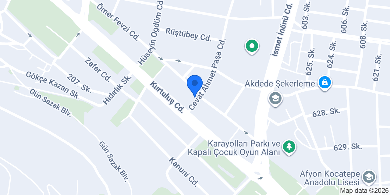 Afyon Bazlama konumu