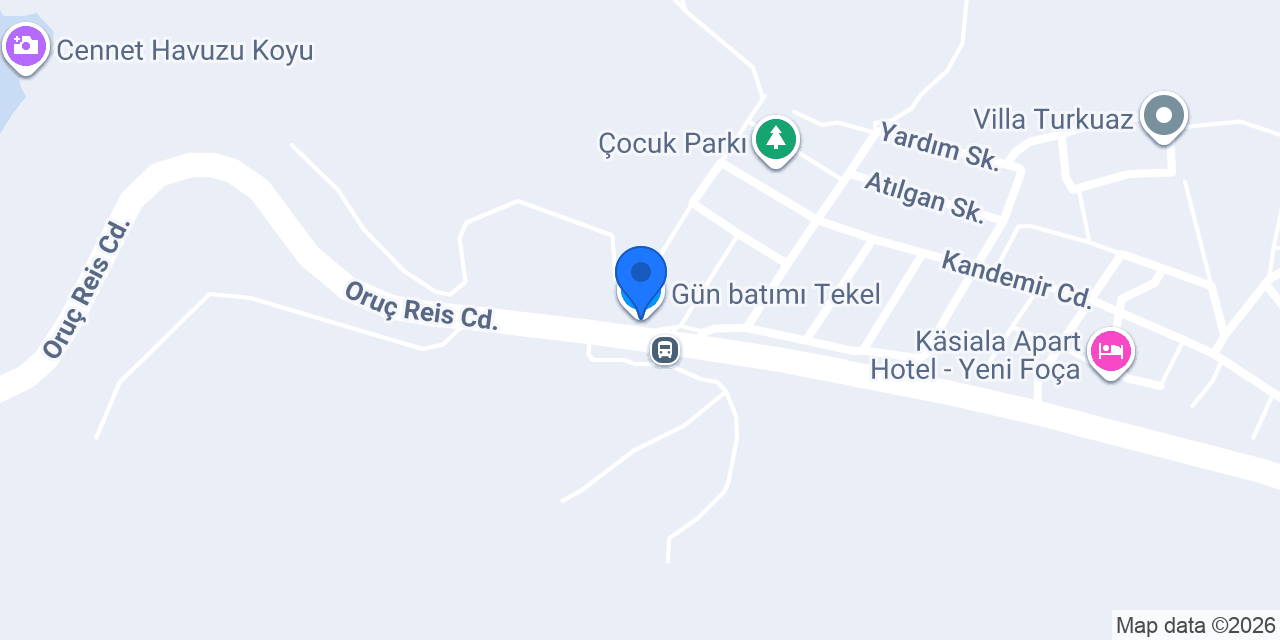 Gün batımı Tekel konumu