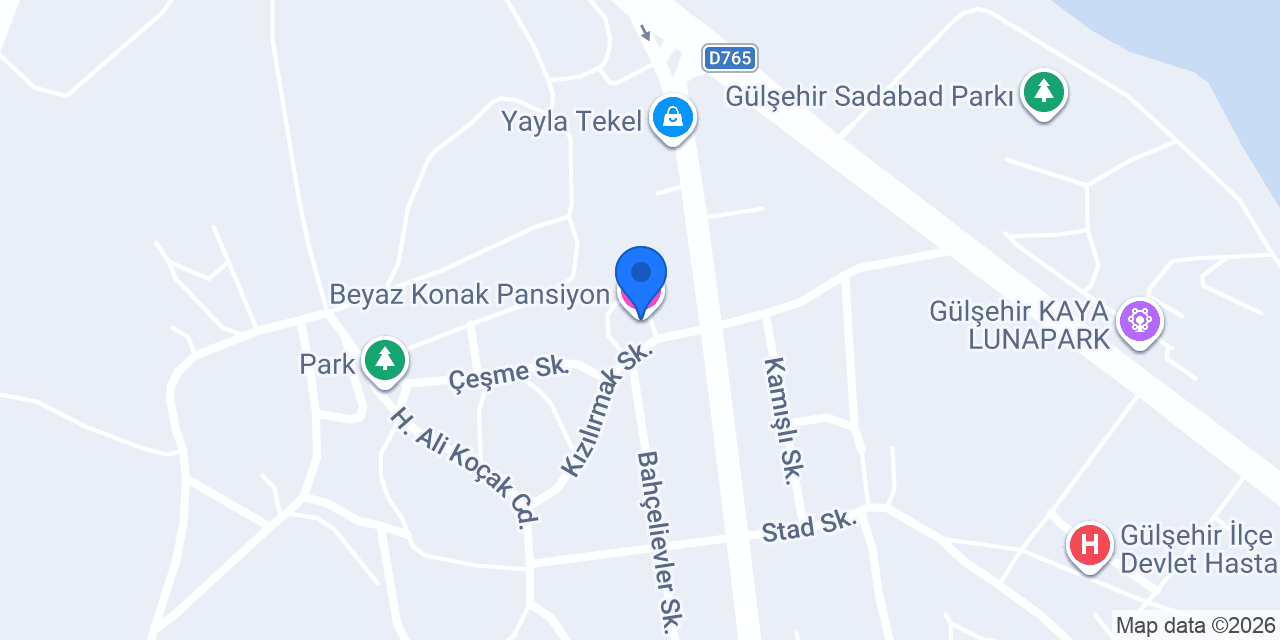 Cappadocia Beyaz Konak konumu