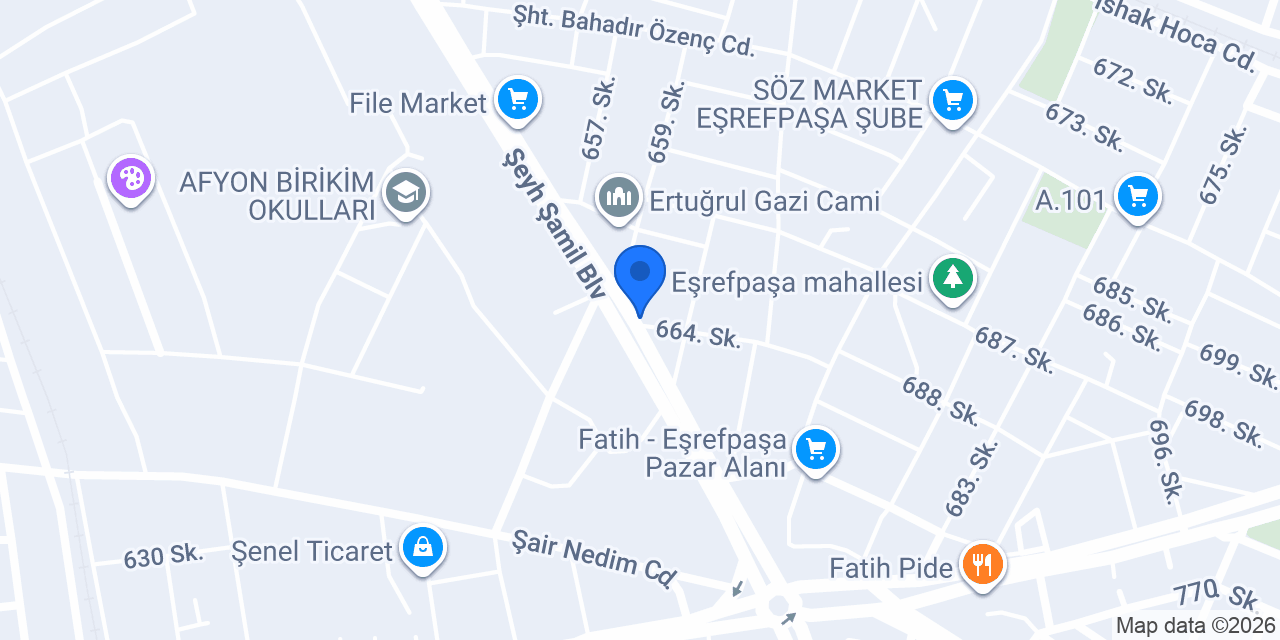 Computest Oto Ekspertiz Afyon Eşrefpaşa konumu