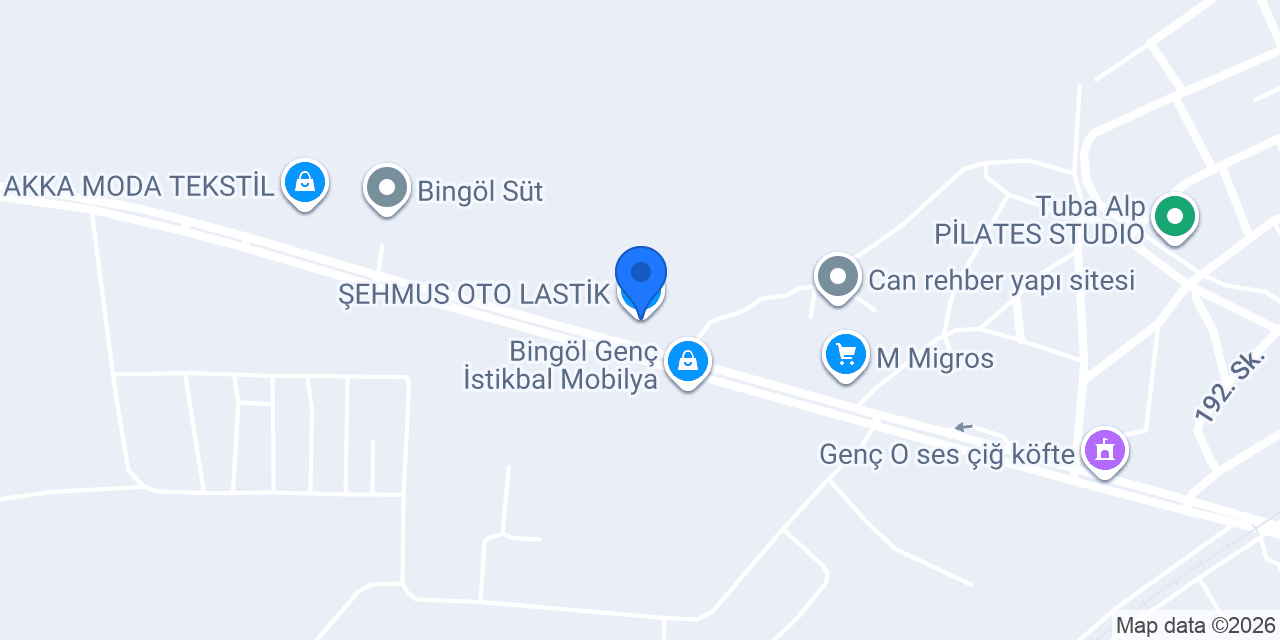 ŞEHMUS OTO LASTİK konumu