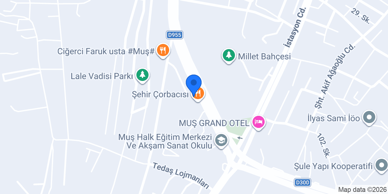 Elit Otel MUŞ konumu
