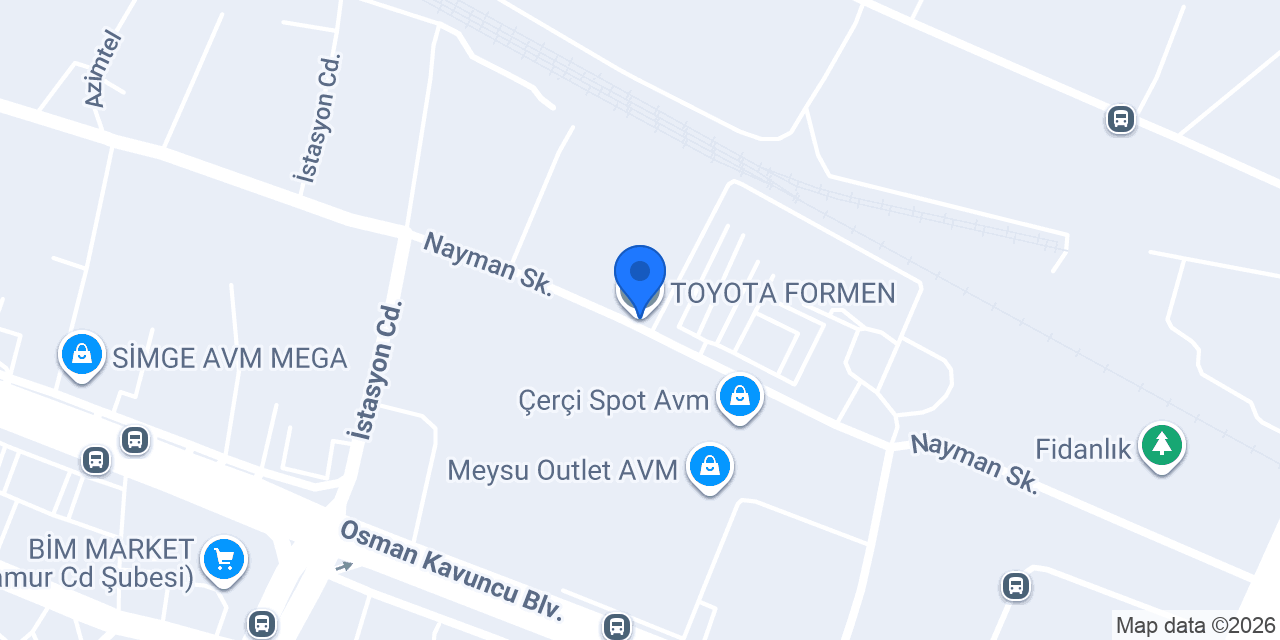 TOYOTA FORMEN konumu