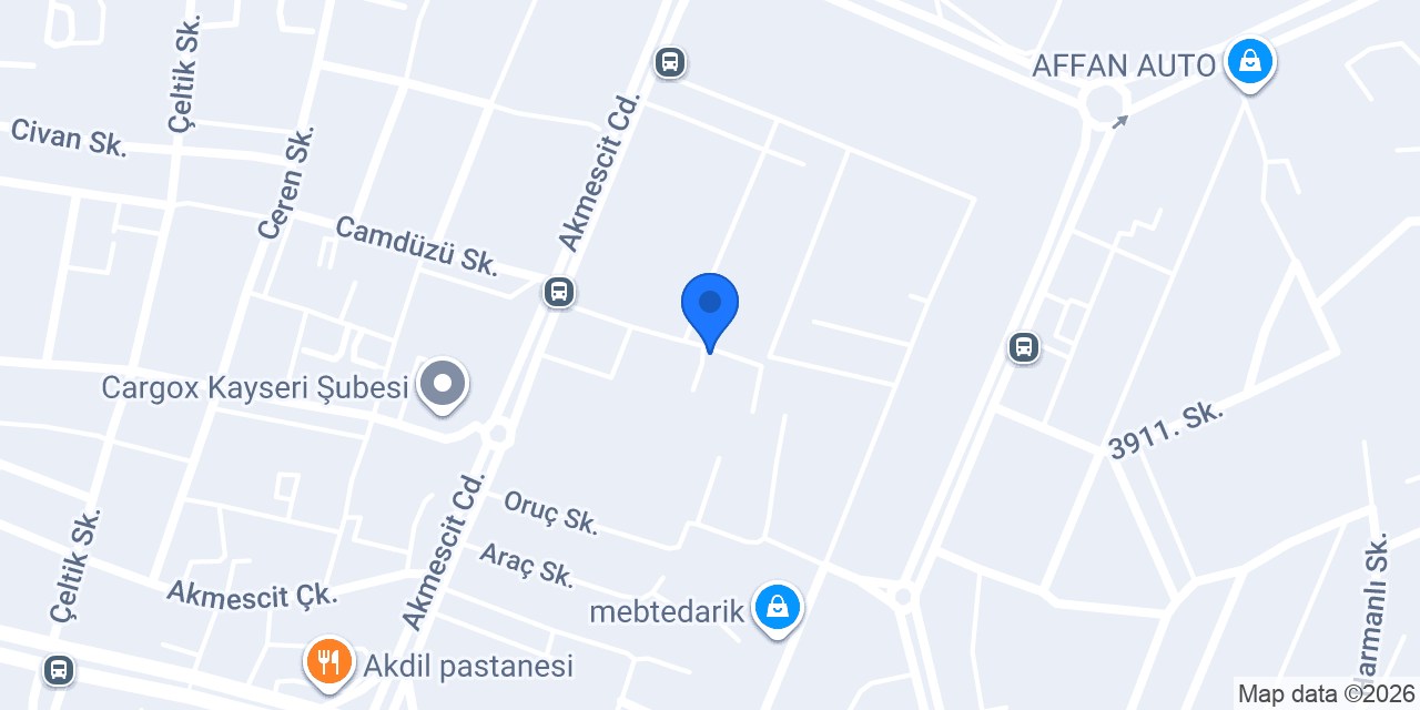 Kayseri Boya Dekorasyon konumu
