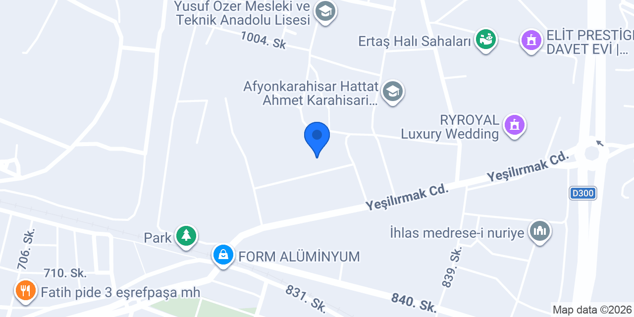 Zafer Restoran konumu