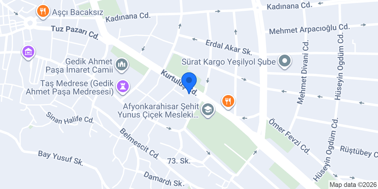 Birevim Afyonkarahisar Şubesi konumu
