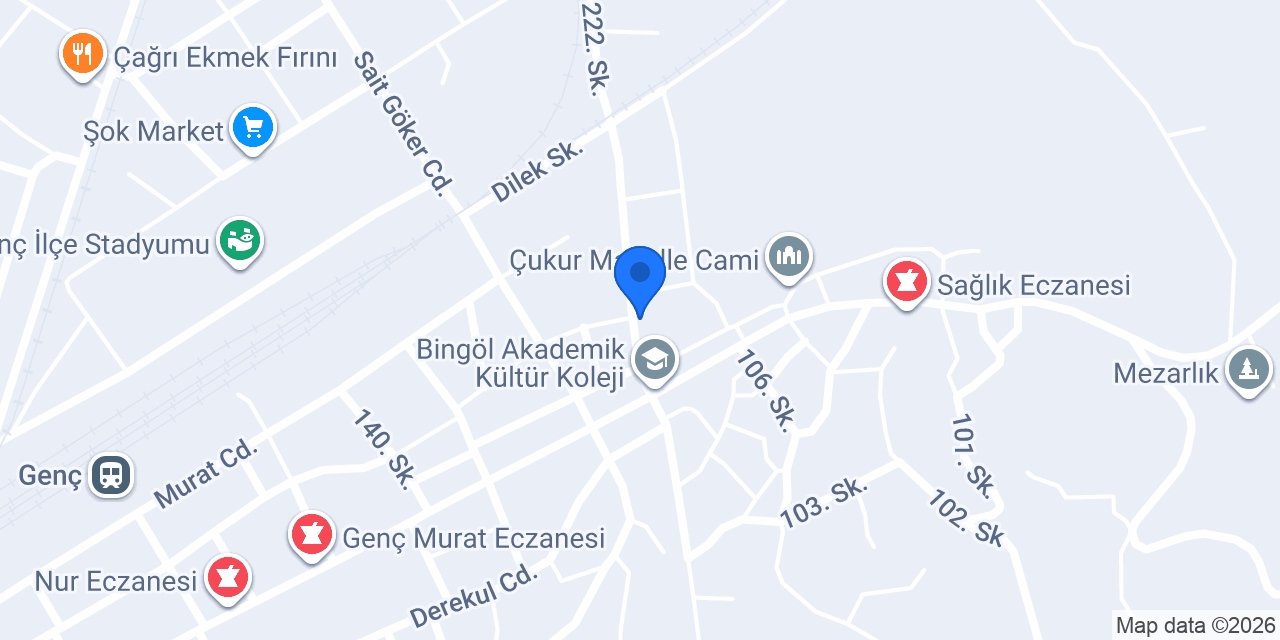 Genç Veteriner Kliniği konumu