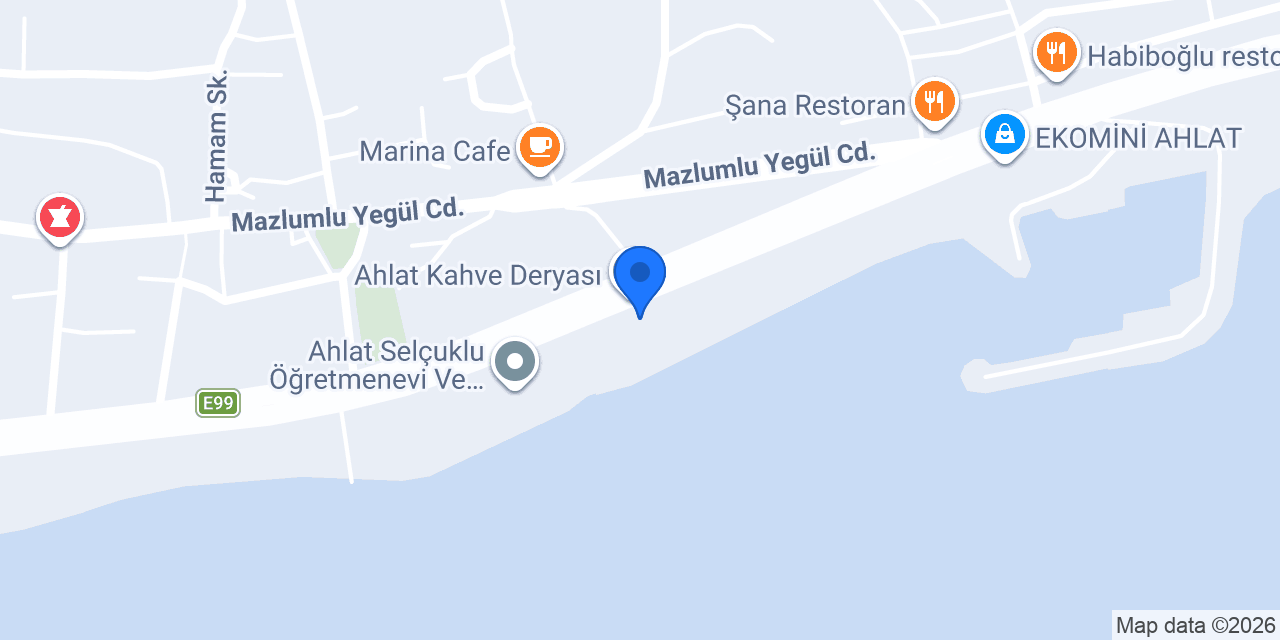 Ahlat Kahve Deryası konumu
