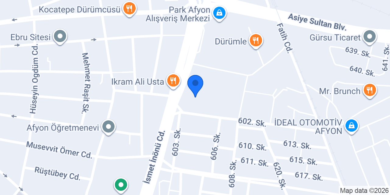 PARK AFYON TAKSİ konumu