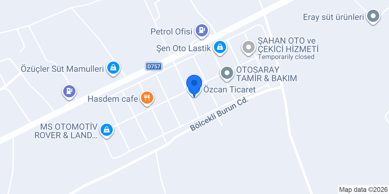 Özcan Ticaret konumu