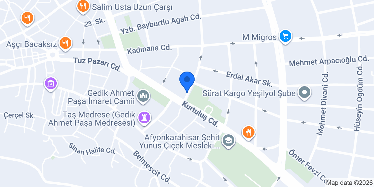 Perdeci Ali - Afyon Perdeci konumu