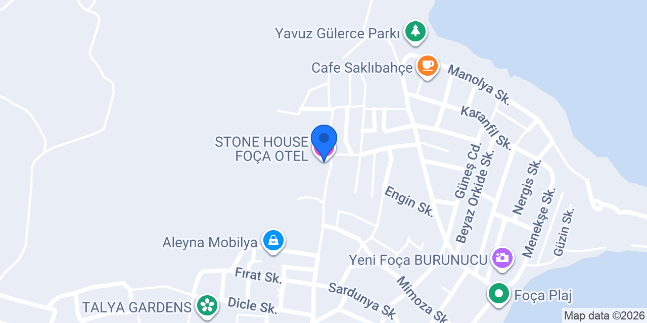 STONE HOUSE FOÇA OTEL konumu