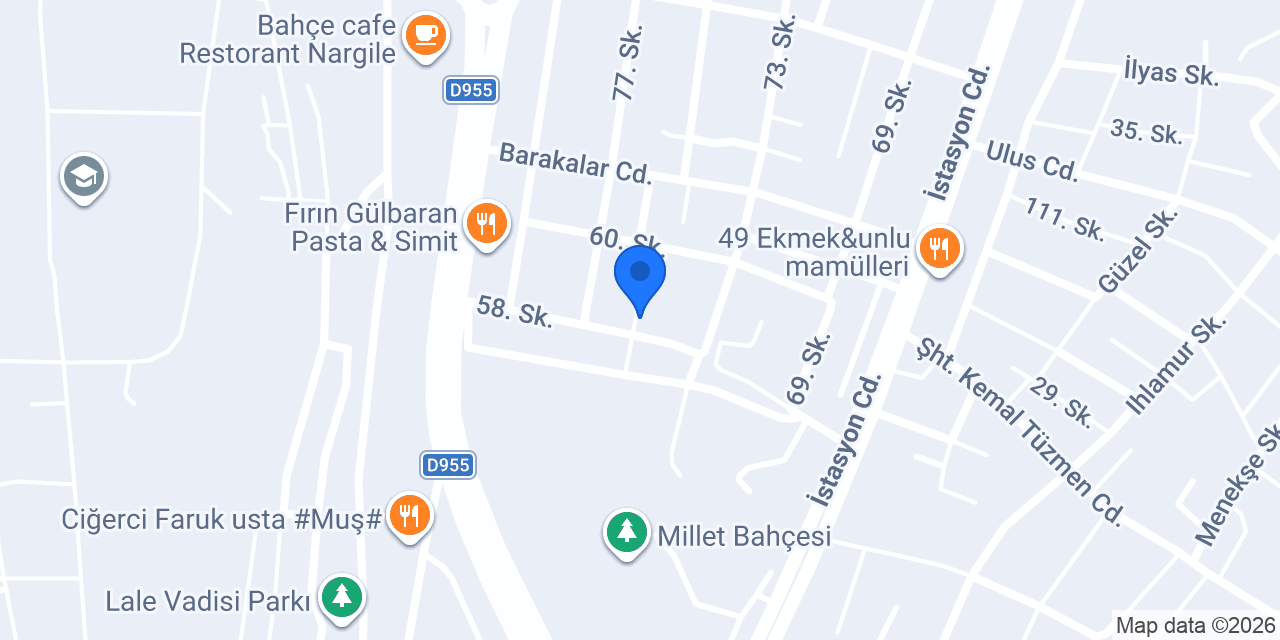 Gazi İlkokulu konumu